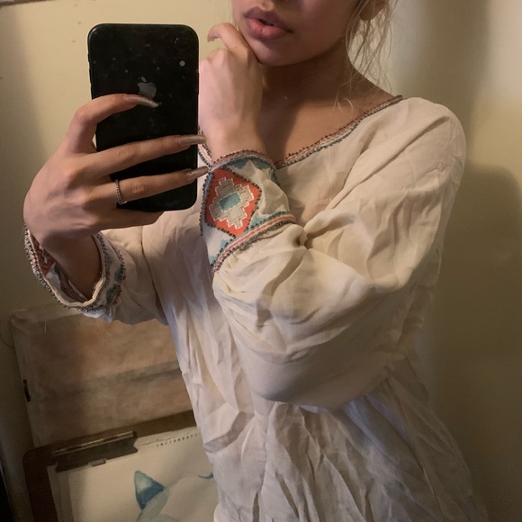 Zara Tops - Zara Embroidered Top
